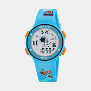 Montre Numérique à motifs de 04 à 12 ans - Orange/Bleu