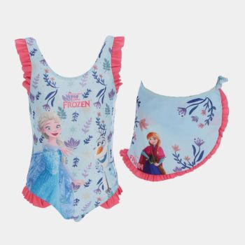 Maillot de bain avec écharpe reine des neige - Bleu - Disney 