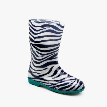 Bottes de pluie motifs zèbre - Blanc/Noir