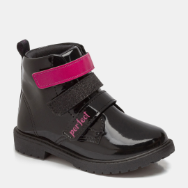 Botte vernis perfect pour fille - Noir/Rose - Klin
