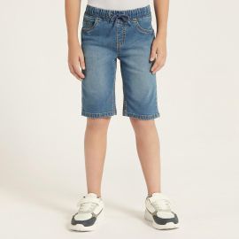 Bermuda jeans à corde  - Bleu - Juniors