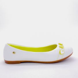 Ballerine cœur jaune et blanc - Blanc -Klin