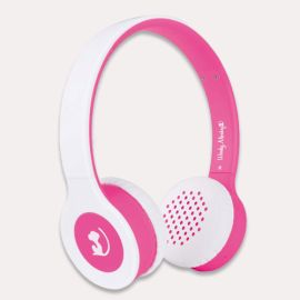 Casque audio bluetooth pour fille - Rose/blanc - Wonky Monkey
