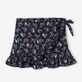 Jupe portefeuille fleurie - Vertbaudet